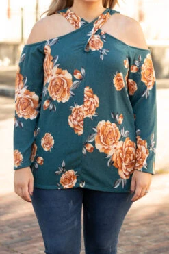 Fancy Finding You Top, Teal -Chic Soul Store 1B7A8150
