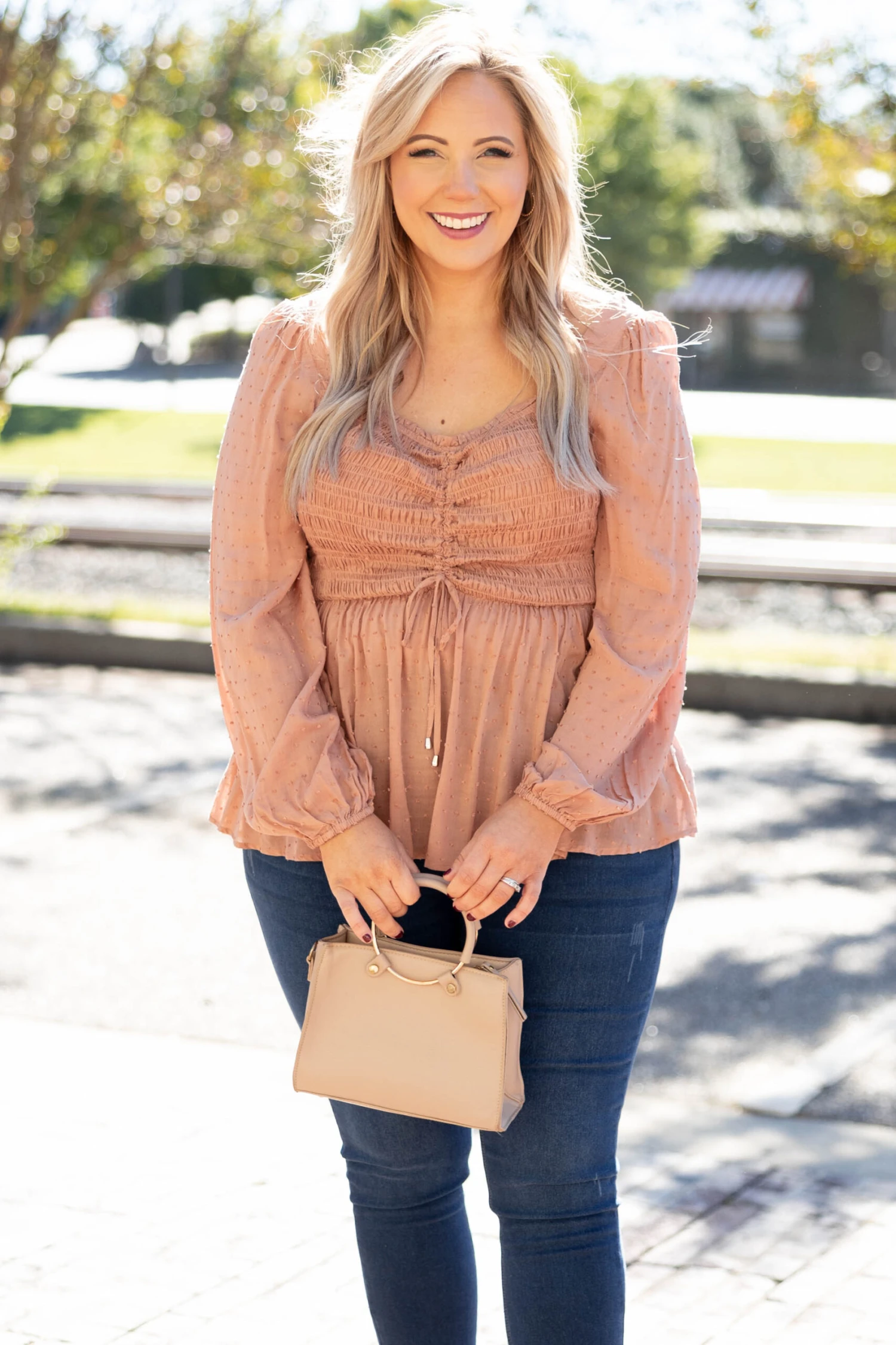 Rushing Back Top, Mauve 3 Rushing Back Top, Mauve