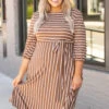 Holding Hands On The Boardwalk Dress, Taupe -Chic Soul Store 1B7A8774