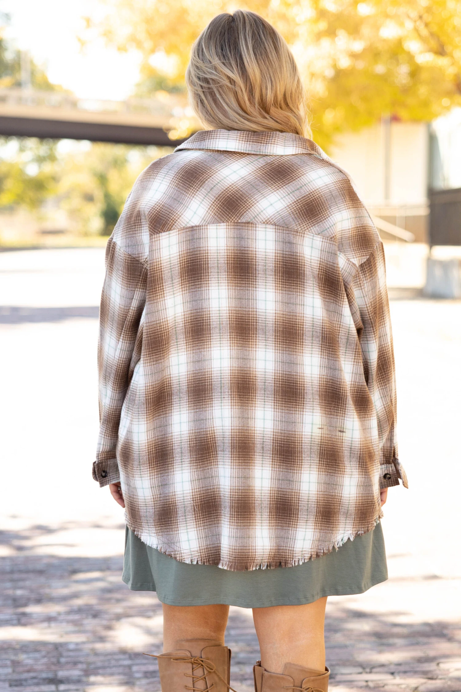 It's Going Down Shacket, Ivory-Brown 7 It's Going Down Shacket, Ivory-Brown - Image 5