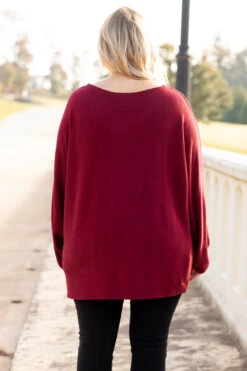 Still The One Tunic, Dark Ruby -Chic Soul Store 1I5A2372