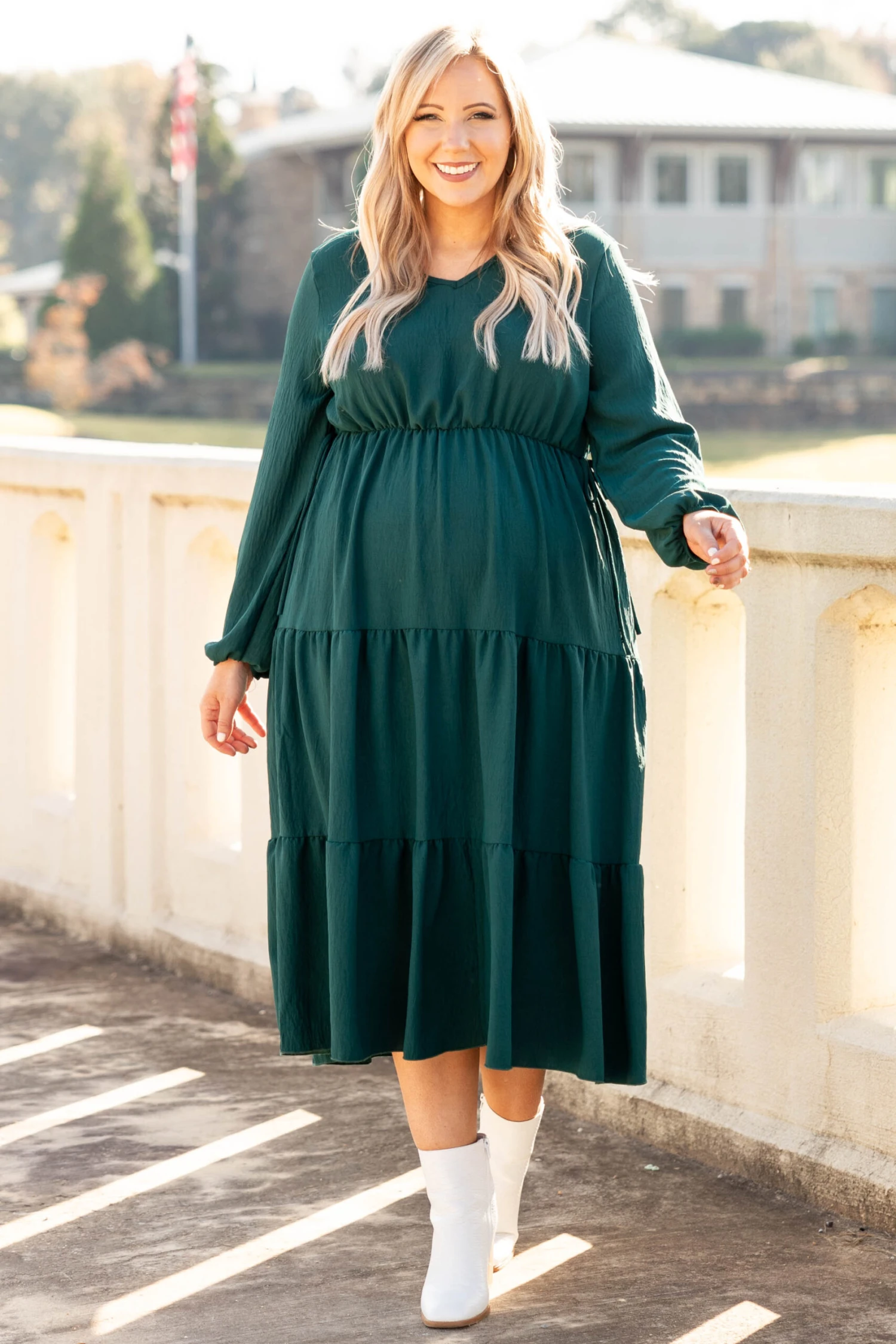 Grass Is Greener Dress, Hunter Green 4 Grass Is Greener Dress, Hunter Green - Image 2