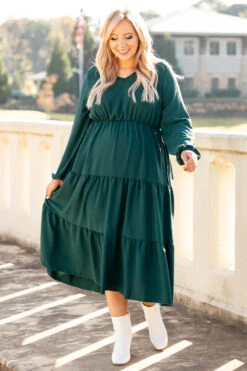 Grass Is Greener Dress, Hunter Green 10 Grass Is Greener Dress, Hunter Green -Chic Soul Store 1I5A2573