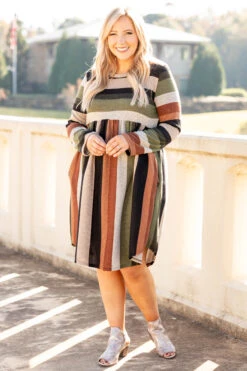 Thinking Of The Past Dress, Olive-Black 10 Thinking Of The Past Dress, Olive-Black -Chic Soul Store 1I5A2585