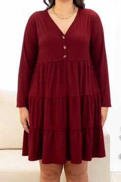 Let's Go On A Date Dress, Wine 11 Let's Go On A Date Dress, Wine -Chic Soul Store 1I5A2814