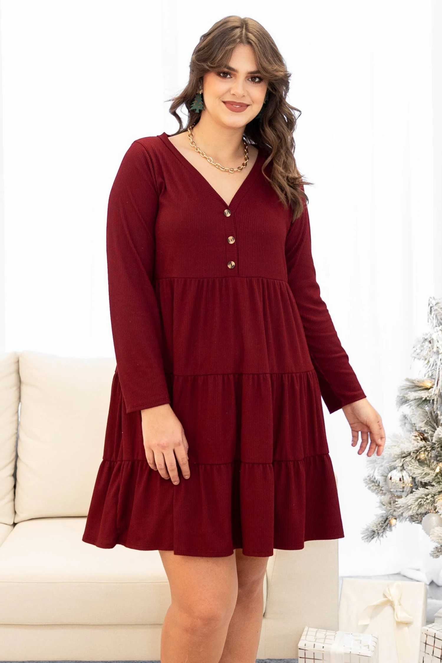 Let's Go On A Date Dress, Wine 3 Let's Go On A Date Dress, Wine