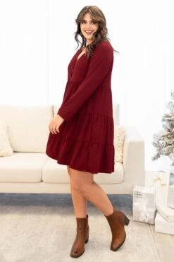 Let's Go On A Date Dress, Wine 10 Let's Go On A Date Dress, Wine -Chic Soul Store 1I5A2817