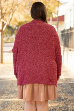 I've Got It All Cardigan, Marsala -Chic Soul Store 1I5A7478 Edit