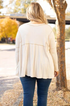 How The Story Goes Top, Oatmeal -Chic Soul Store 1I5A7821