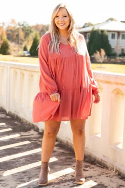 Everything Is Groovy Dress, Rust -Chic Soul Store 1I5A8509