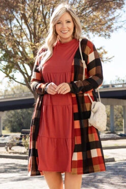 Dazzlin' Way Cardigan, Rust