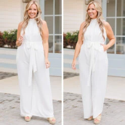 Beautiful Essence Jumpsuit, White -Chic Soul Store 1 08dcea83 93bf 4b55 9a52 e6759651d62c