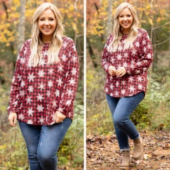 Curved Hem Slouchy Dolman Tunic, Festive Red 17 Curved Hem Slouchy Dolman Tunic, Festive Red -Chic Soul Store 1 21a47a9a b2b3 48b1 a7d4 c81911de8753