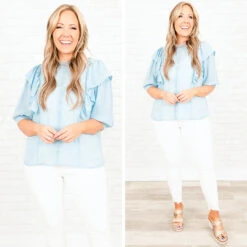 Always Ahead Top, Light Blue 13 Always Ahead Top, Light Blue -Chic Soul Store 1 4262b637 f314 4918 87f5 a412cf968fa9