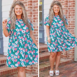 Easy Peasy Babydoll Dress, Teal -Chic Soul Store 1 622962c6 4cc0 4090 b6cc fd9f2e83588a