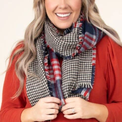 Adventurous Memories Shawl, Navy Red 13 Adventurous Memories Shawl, Navy Red -Chic Soul Store 1 6c2ba891 61b2 4521 b7cd 81abb930f809