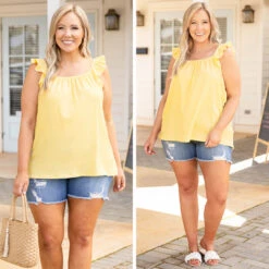 Angel Face Top, Yellow -Chic Soul Store 1 889f314c c942 4fc0 8527 bd74fca7f320
