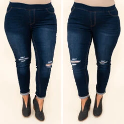 Answer The Phone Jeggings, Dark Wash -Chic Soul Store 1 b2c7d82b 0550 452c bf77 a46d0ae56aab