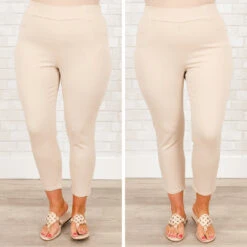 Business Lady Pants, Oatmeal -Chic Soul Store 1 b3672a3e 7071 4cc6 8df4 c5277bed3e0f