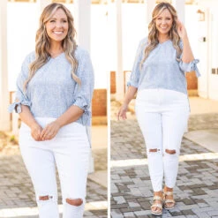 Morning Dew Top, Misty Blue -Chic Soul Store 1 cf6323f5 066a 48da b64c 402e307b9fd8