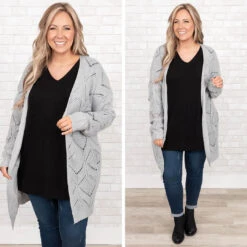 Channel Your Inner Bliss Cardigan, Gray -Chic Soul Store 1 d86dc05c df46 43ff bd33 d410874cae0f