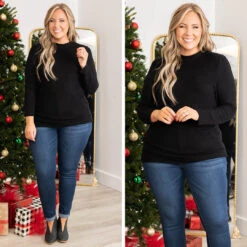 Always Be Happy Top, Black -Chic Soul Store 1 dd59985d 2bc2 487f 90b7 e3b37b0d610a