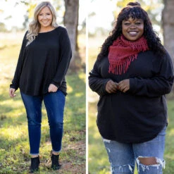 Curved Hem Slouchy Dolman Tunic, Black Thermal 17 Curved Hem Slouchy Dolman Tunic, Black Thermal -Chic Soul Store 1 e9c053b7 a480 41a5 abd5 36c669069663