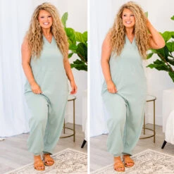 A Kiss To Build A Dream On Jumpsuit, Light Green