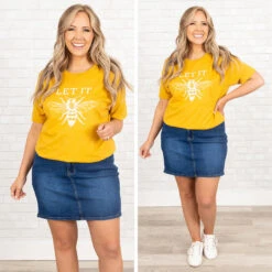 Buzzing Around Tee, Heather Mustard -Chic Soul Store 1 f8dc84ba 76bf 431e a249 53fdba967e6b