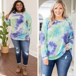 Curved Hem Slouchy Dolman Tunic, Tie Dye Purple 15 Curved Hem Slouchy Dolman Tunic, Tie Dye Purple -Chic Soul Store 1 f8de5231 828c 4980 98ab f86fe8911992