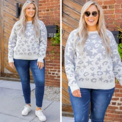 Making Moves Up As I Go Sweater, Gray/Ivory 13 Making Moves Up As I Go Sweater, Gray/Ivory -Chic Soul Store 1 fe307426 0463 4b0e 8129 dd0b0430a211