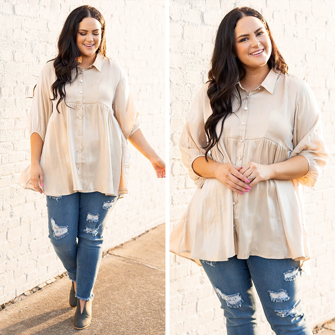 Castle In The Valley Tunic, Warm Sand 8 Castle In The Valley Tunic, Warm Sand - Image 6