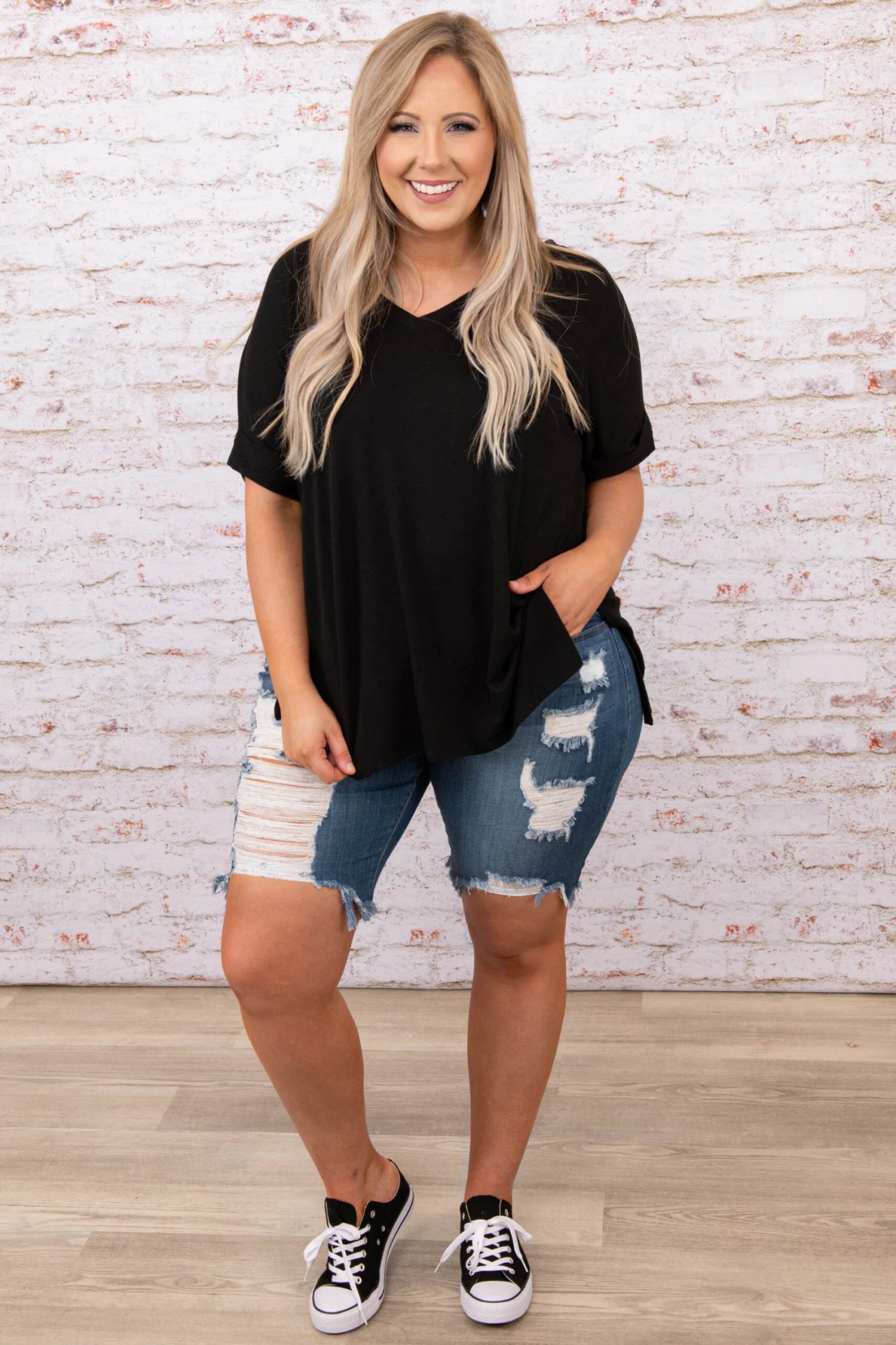 Sunny Day Shorts, Medium Wash 6 Sunny Day Shorts, Medium Wash - Image 4