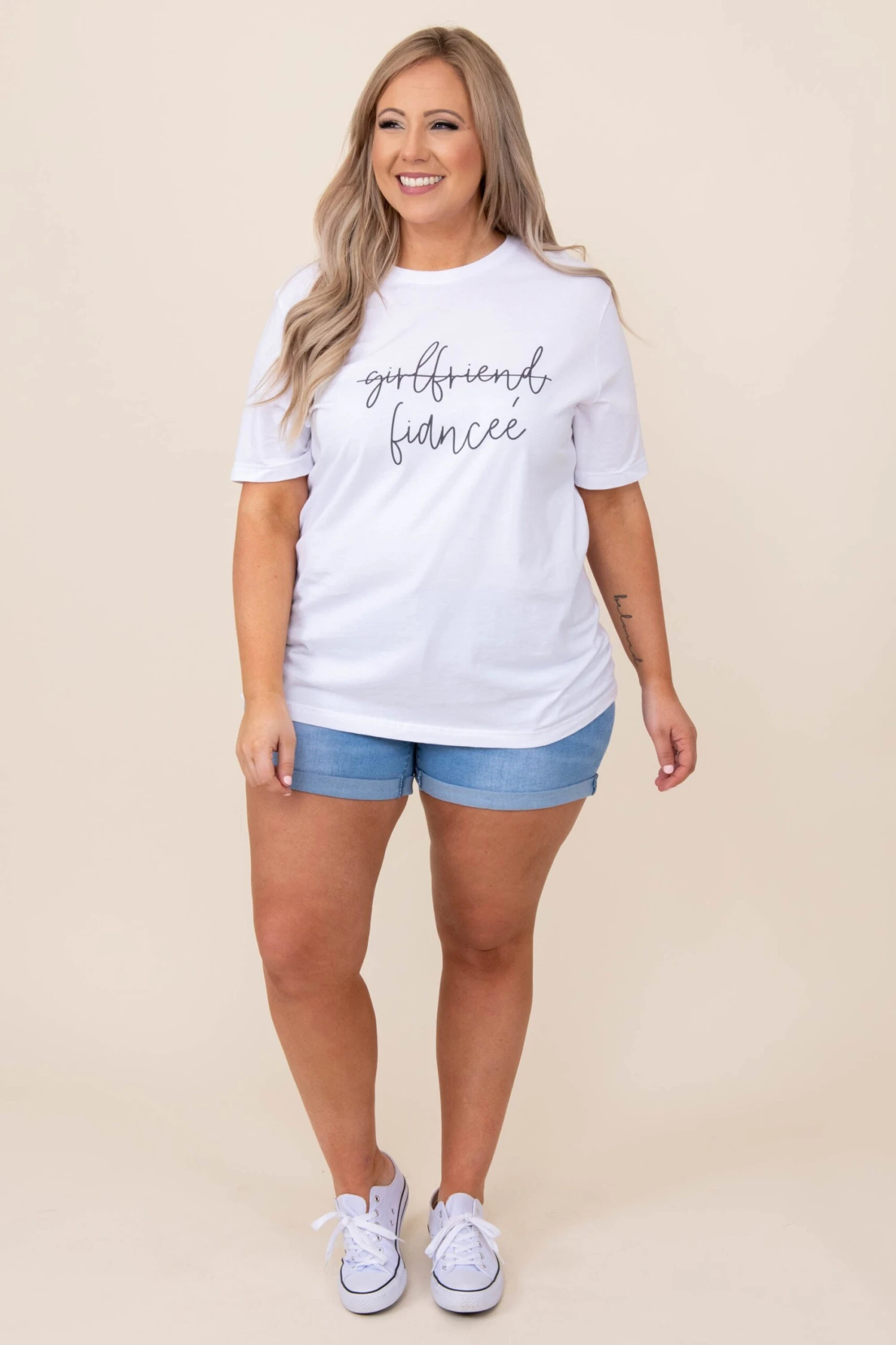 Got Promoted Tee, White 5 Got Promoted Tee, White - Image 3