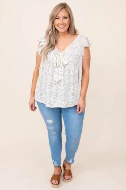 Poetic Vibes Top, Beige -Chic Soul Store 2 25Kim 565