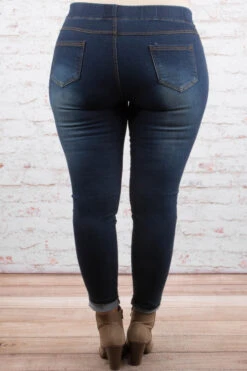 I'll Try Jeggings, Denim -Chic Soul Store 20171026 SOL 9115