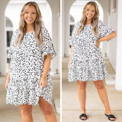 Lazy Leopard Dress, Ivory -Chic Soul Store 21 20004ddb 0524 4d31 8e54 27b9949974dc