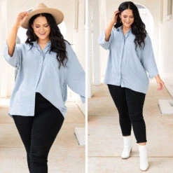 Waiting By The Wayside Top, Light Wash -Chic Soul Store 21 7908387d 42cd 4e0f b6f0 8d20ff0b4b19