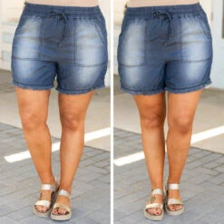 California Cool Shorts, Dark Wash -Chic Soul Store 22 0c491b94 b70e 4601 a53e 9701409462ee