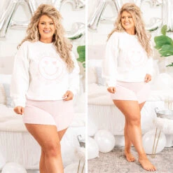 Love More, Worry Less Sweatshirt, White -Chic Soul Store 22 212e8f7c 7d0d 4d3c 8298 22be6208c062