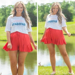 American Mama Tee, White -Chic Soul Store 23 2b5b37e0 f362 4fdd 9e08 cd49ed47470e