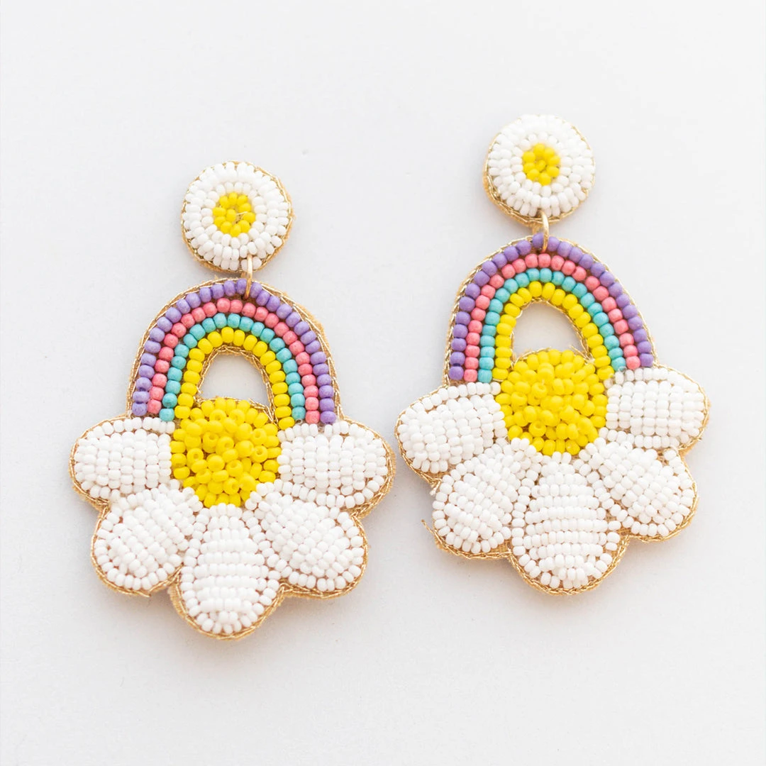 Under The Rainbow Earrings, White 6 Under The Rainbow Earrings, White - Image 4