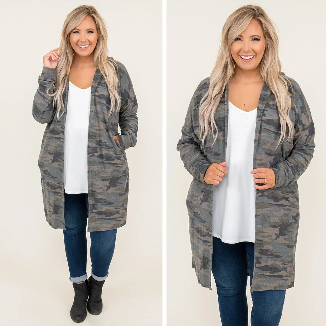 Pop Back In Cardigan, Camo Print 8 Pop Back In Cardigan, Camo Print - Image 6