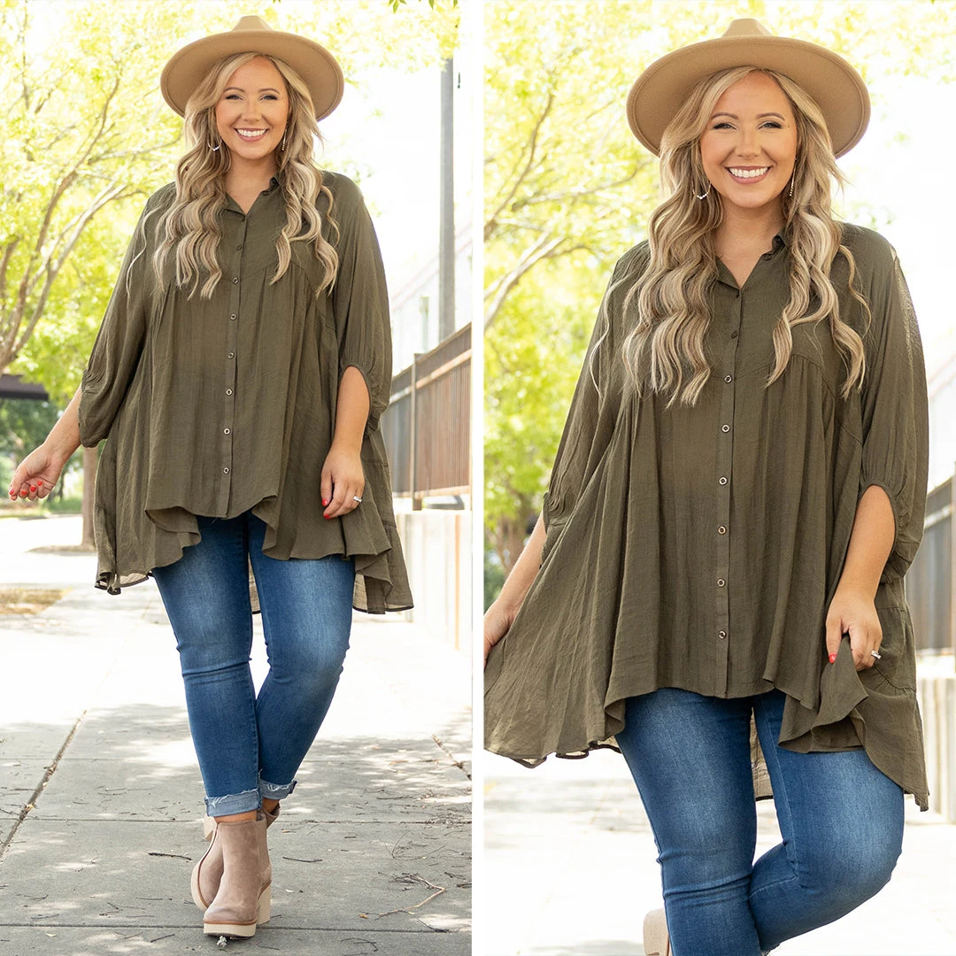 My Treat Tunic, Olive-Brown 8 My Treat Tunic, Olive-Brown - Image 6