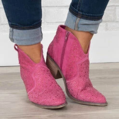 Pretty Pinkalicious Booties, Fuchsia -Chic Soul Store 29 22823fa2 83ae 4c7c 9378 846d8b06754a