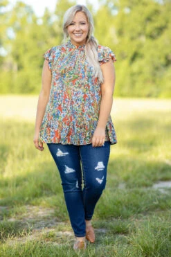 The Real Thing Blouse, Rust -Chic Soul Store 2C5A8371