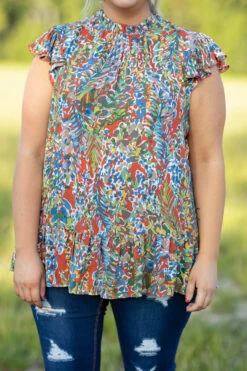 The Real Thing Blouse, Rust -Chic Soul Store 2C5A8380