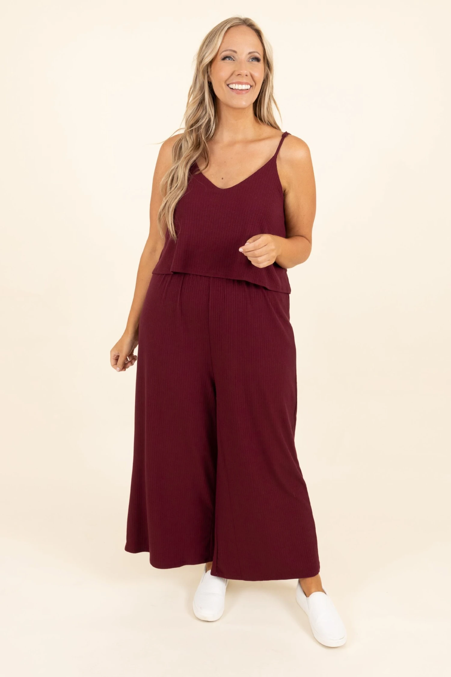 Finding My Peace Jumpsuit, Dark Burgundy 4 Finding My Peace Jumpsuit, Dark Burgundy - Image 2