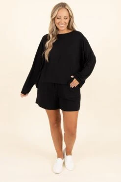 Live, Love, Lounge Set, Black -Chic Soul Store 2U7A0102