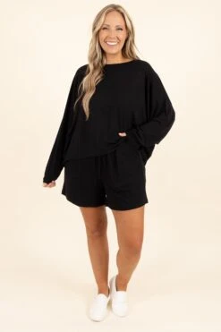 Live, Love, Lounge Set, Black -Chic Soul Store 2U7A0103